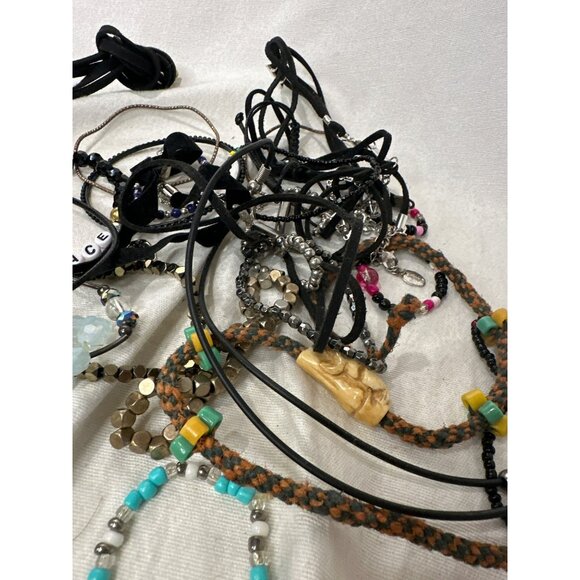 Mixed Costume Jewelry Lot Necklaces & Bracelets With Beads Charms & Pendants - Picture 3 of 5